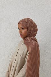 mocha balıksırtı desen şal