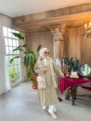 vizon 6822 gabardin kuşaklı trençkot 2