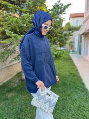 lacivert 2687 taş ve yazı detaylı seat