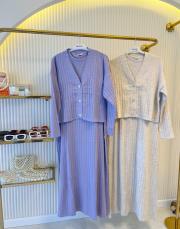 krem 4130 ikili triko elbise takım