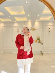 kırmızı 51114 ışıltılı kazak