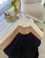 beyaz 2985 beli lastikli pilise etek