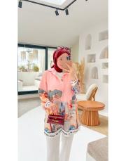 pembe lizy desenli gömlek 3