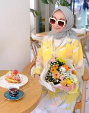 sarı lilyum desenli gömlek 3