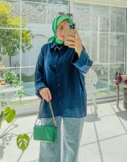 lacivert 1357 shine gömlek