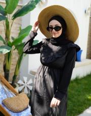 siyah 8233 fırfırlı model haşema