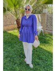 mor eteği pilise hakim yaka tunik