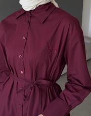 bordo 1441 retro gömlek 2