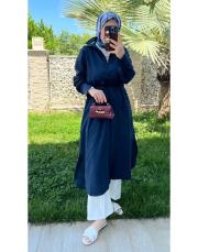 lacivert 1432 marmaris keten gömlek 2