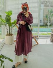 bordo 1432 marmaris keten gömlek