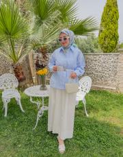 mavi poplin basic gömlek