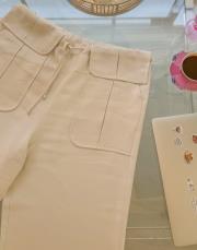 ekru körüklü cep pantolon