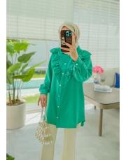 benetton 7532 boncuk işleme güfta model gömlek