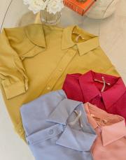 bebe mavi 7810 simli volan kol gömlek 2