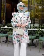 pembe mavi melinda desen gömlek 2