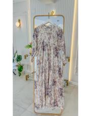 bademi rose desen elbise