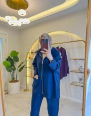 lacivert 22785 sırt detaylı modal takım