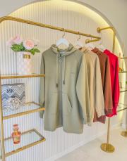 açık çağla mk fermuarlı kanguru cepli hırka