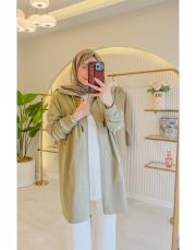 açık çağla mk fermuarlı kanguru cepli hırka 2