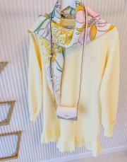 sarı mk etek ucu dantelli sweat 4