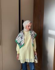 sarı mk etek ucu dantelli sweat 5