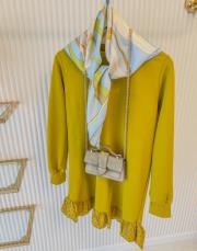 yağ yeşili mk etek ucu dantelli sweat 4