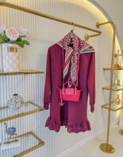 bordo mk etek ucu dantelli sweat 2