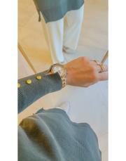 koyu yeşil 4106 kolu düğmeli triko tunik 2