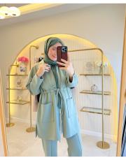 mint bağlamalı modal takım