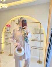 bej bağlamalı modal takım