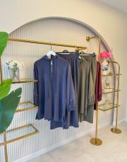 haki 10816 fermuar yaka kol detaylı takım 2