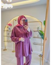 mürdüm 10816 fermuar yaka kol detaylı takım