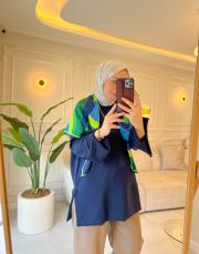 lacivert 24371 modal tunik