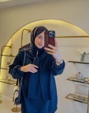 antrasit 22795 fermuar yaka atkılı modal takım