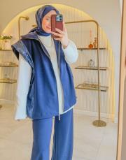 lacivert 22798 yelekli takım