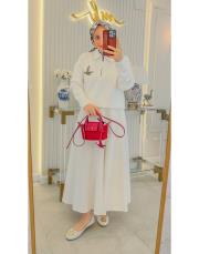 beyaz yakalı etek üstü birds sweat 2