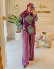 mürdüm 5040 baklava desen balıkçı yaka triko bluz 3