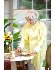 tatlı sarı liva asimetrik gömlek