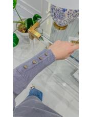 gri 16905 kol manşet düğmeli triko 2