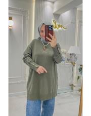 haki 16905 kol manşet düğmeli triko