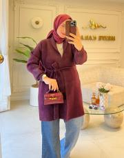 mürdüm 5038 angora hırka