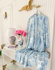 mavi bloom serisi elbise