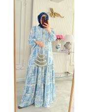 mavi bloom serisi elbise 2