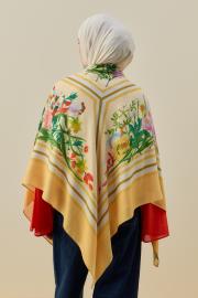 sarı chale omuz şalı 2