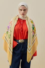 sarı chale omuz şalı 3