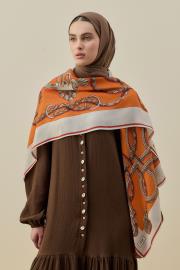 turuncu chale omuz şalı
