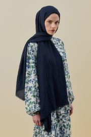 lacivert soft bambu şal 2