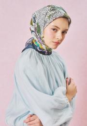 ocean blue starlıght desen floş eşarp