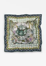 ocean blue starlıght desen floş eşarp 2