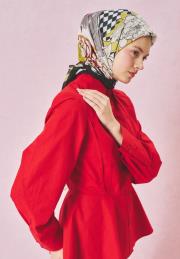 black storm tales of love desen floş eşarp